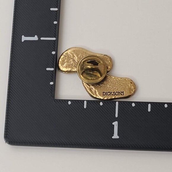 Dicksons Bronze Tone Baby Footprints Lapel Pin Footprints Poem Symbol Brooch - Picture 5 of 5